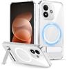 XTCASE Cover Magnetica Xiaomi Redmi Note 17 Pro 5G con Supporto, Chiaro | Custodia Trasparente [Compatibile con Magsafe] con Cavalletto Invisibile Regolabile Antiurto Antigraffio Anti-ingiallimento