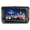 Erisin Qualcomm 8-Core 4GB+64GB Android 14 Autoradio GPS Navigatore per VW Golf 5/6 Polo 6R Passat T5 Touran Tiguan Jetta Skoda Seat 7 Schermo IPS Bluetooth 5.1 CarPlay Android Auto WiFi 4G DSP DAB+