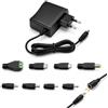 JRSSQSWS Alimentatore di rete da 5 V, 5 V, 2 A, trasformatore AC DC con 8 spine DC per elettronica da 5 V come tablet, telefono, hub USB, LED, telecamera CCTV, dispositivi di collegamento USB-C (2000 mA max)