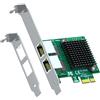 GLOTRENDS LE8202 Scheda di rete PCIe Gigabit 2 Porte, RJ45 Ethernet LAN | 2x chip Realtek RTL8111H, 1 Gbps dedicato per porta, Interfaccia PCIE 2.0 X1, per home lab e configurazioni NAS