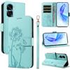 Bravoday Cover per Honor 90 Lite, Custodia in PU Pelle Portafoglio Flip Schede con Slot per Carte, Magnetica Antiurto Cover per Honor 90 Lite, Verde