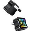 nilic Adattatore wireless CarPlay 4 in 1 e adattatore wireless per auto Android, supporta AirPlay e MirrorLink per il mirroring dello schermo, dongle veloce da 5,8 GHz per auto con CarPlay cablato di