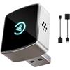 PARPAT Adattatore wireless 2 in 1 per auto CarPlay/Android, PARPAT conversione da cavo a wireless con USB/Type-C, display LED RGB, connessione stabile senza ritardo, compatibile con iPhone/Android