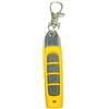 Gantch Mini apriporta del garage, portachiavi con telecomando a 4 pulsanti, clonazione, senza fili, 433 MHz, per auto, garage, cancello, lucernario (giallo-grigio-LOCK
