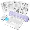 ETIKEZ D90E Stampante Termica Portatile, 10 Fogli Inclusi, Viola | Connessione Bluetooth per Smartphone, Senza Inchiostro, 215,9 × 279,4 mm Carta Termica, Ideale per Stampare Documenti