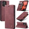 Samokor Cover per Xiaomi Redmi Note 13 Pro 4G Pelle Flip Custodia Cavalletto Portafoglio Magnetica Carta Fessura Antiurto per Xiaomi Redmi Note 13 Pro 4G,Vino Rosso