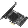 Diyeeni Scheda SATA 8 porte, scheda di espansione del controller da PCI-E a SATA 3.0 con staffa a basso profilo, scheda di espansione dell'interfaccia SATA3.0 per Windows 7/8/XP/10