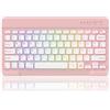 NEWCOO Tastiera Bluetooth con retroilluminazione in 7 colori | Tastiera Bluetooth portatile wireless per iPhone, iPad, Samsung, Lenovo, Huawei, compatibile con Windows, Android, iOS