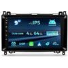 SWTNVIN Autoradio per Mercedes-Benz Classe A W169 / Classe B W245 / Viano & Vito W639 / Sprinter W906, 9 pollici Android Radio con CarPlay/Android Auto wireless, Bluetooth, 4G, RDS, DSP, SWC (4+64)