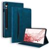 Generico DayQiQiPu Cover per Samsung Galaxy Tab S12 Ultra SM‑X940/X946B (14,6 Pollici) Custodia Retrò in Pelle PU Flip Stand Case Portafoglio Guscio dalla Texture Morbida e Auto Wake/Sleep, Blu Scuro