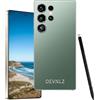 OEVNLZ X25Ultra - Telefono sbloccato, processore a 8 core, smartphone 4G-LTE, fotocamera da 64 MP + 108 MP, sistema Android 14, 8 GB di RAM, 256 GB di ROM, schermo da 7,3 pollici (verde)