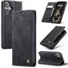 Samokor Cover per iPhone 16 Plus 5G Pelle Flip Custodia Cavalletto Portafoglio Magnetica Carta Fessura Antiurto per iPhone 16 Plus 5G,Nero