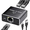 Solryn Splitter cavo Ethernet RJ45 1000 Mbps, interruttore Ethernet a 2 porte | Splitter RJ45 1000Mbps Gigabit Multipresa RJ45 LAN Adattatore con Cavo USB C Splitter di Rete per Interruttore, 1M