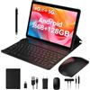 Generic Tablet 10 Pollici Android con 36GB RAM+128GB ROM(TF 1TB), 4G Lte+5G WiFi, INCEL 1280 * 800, 8MP+5MP, Octa-Core 2.0 Ghz, 8000mAh/BT5.0/GMS/GPS, Tablet con Tastiera, Grigio