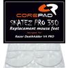 Corepad Skatez Pro - 350 piedini di ricambio per mouse compatibili con Razer DeathAdder V4 Pro