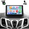 Volxcereo 4GB+64GB Autoradio Android per Ford Fiesta 2009 2010 2011 2012 2013 2014 | Schermo 9 pollici 1280 * 720 Stereo,wireless Carplay, Android Auto, WiFi, Bluetooth, GPS, FM, RDS