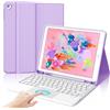 IVEOPPE Tastiera per iPad 6 Generazione 9.7 Pollici 2018/5 Gen/Air 2/Air 1/Pro 9.7 | Touchpad Magnetico Staccabile Cover Keyboard, Italiano QWERTY, Custodia Tastiera Bluetooth con Portapenna, Viola chiaro