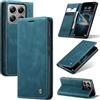 Samokor Cover per Xiaomi 14T Pro 5G Pelle Flip Custodia Cavalletto Portafoglio Magnetica Carta Fessura Antiurto per Xiaomi 14T Pro,Blu verde