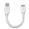 System-S Cavo corto Micro USB 3.0, 10 cm, cavo dati (USB 3.0 Micro-B), bianco