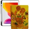 SimidunEUR Custodia per tablet per iPad Air 33 cm M4, colore 4,3 angolazioni, pittura a olio Van Gogh, slot per stilo integrato, a nido d'ape antiurto, ritagli precisi
