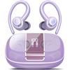 Csasan Cuffie Bluetooth senza fili Bluetooth 5.3, auricolari in-ear con 4 Mic, viola