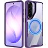 BEENTRYS Cover Magnetica Trasparente per Samsung Galaxy A36 / A56 / A37,Compatibile con MagSafe Clear Bumper Grado Militare Antiurto Anti-Graffio Protettiva Custodia per Cellulare-Viola