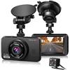 FEEGAR F FEEGAR Dashcam auto anteriore e posteriore scheda microSD 1080P Full HD Sony sensore fotocamera auto doppio obiettivo Dashcam per auto 170 grandangolo con registrazione loop e sensore G HDR