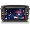 GONFEN Qualcomm 8 Core 8GB+128GB Android 16 Dab+ Autoradio per Mercedes Benz Classe C/CLK/G/A W203 W209 Viano Vito GPS Navigatore Wireless CarPlay Android Auto DSP WiFi 4G Bluetooth 5.1 USB FM 7 Touchscreen