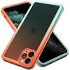 N NEWTOP Cover Moda 02 TPU Compatibile per iPhone 11 Pro Max, Colorata Sfumata Trasparente Opaca Morbida Flessibile Custodia con Protezione Fotocamera in Vetro Temperato Completa e Cromata (Arancione)