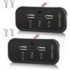 Gibbab 2 Pezzi Gibbab 3 Porte Presa USB per RV 12V 45.5W, PD3.0 Type-C Ricarica Rapida & Doppio Porta USB A 3.1A, Montaggio su Pannello, Adattatore per RV Nave Barca Autobus ATV Moto Camion