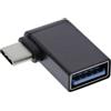 JSER Cavo OTG ad angolo retto di 90 gradi da USB-C Type-C a USB 3.0 femmina per cellulari, tablet e laptop, nero