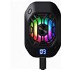 GiDaCom Ventola raffreddamento telefono cellulare con Cella di Peltier - Display Digitale - 3 Velocità per Gaming, Clip Universale e Sistema Magnetico - Per iOS e Android NERO