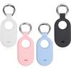 PEUTIER 4 Pezzi Custodia Protettiva per Smart Tag 2, Dispositivo di Localizzazione Cover in Silicone con Portachiavi per GPS Trova Oggetti Accessori per Chiavi Portafoglio Bagagli Bambini Animali