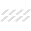 Alberts Set di 8 barre piatte | plastica bianca | 1000 x 20 x 2 mm