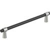 Amerock Mergence 7-9/16 (192 mm) Center-to-Center Black Matte Black Satin Nickel Cabinet Pull, BP36980FBG10