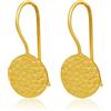 Vurmashop Orecchini placcati in oro 18k - Orecchini pendenti da donna - Orecchini in ottone unici