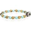 Gerba Bracciale Uomo Lab 132 6m con Aulite Celeste, Paesina e Componenti in Arg 925 Fatto a Mano in Italia Regalo Uomo Gioielleria