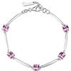 Brosway Bracciale Donna in Argento con Cristalli Rosa a Forma di Cuore, Chiusura a Moschettone, 18 cm, Collezione Affinity FTP06