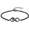AIWENXI Cristallo Infinity cremazione gioielli urna bracciali per ceneri per donne uomini cristallo cuore memoria memoria cenere braccialetto gioielli