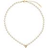 Bellitia Jewelry Collane da Donna, Collana Pendente Croce da Donna con Perline di Perle Bianche Collana Bohémien Fatta a Mano