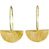 Vurmashop Orecchini a cerchio in oro argento con mezza luna da donna - Orecchini semicirconferenza Boho