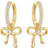 CYMYSS Orecchini Oro Donna in Argento 925 Placcato Oro 18K, Orecchini Dorati Eleganti e Leggeri, Gioielli Donna per Uso Quotidiano, Occasioni Speciali e Regalo