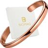 BioMag Bracciale in rame da donna massiccio 99,99% regolabile con finitura liscia