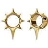 PUNKYOUTH Dilatatori per orecchio a forma di stella, dilatatori a doppia svasatura, con punte a forma di stella, per donne e uomini, da 6 mm a 25 mm, da 2 g a 2,5 cm
