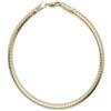 Never Say Never Bracciale semi-rigido elastico in oro 18k - 2,80g | Misura interna 62mm | Chiusura moschettone
