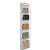 Syeeiex Borsa organizer da appendere con cerniere, in tessuto trasparente fiammato+organizer in PVC da appendere, 4 ripiani in rete, antipolvere, per porte, armadi, mensole