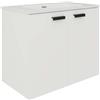 Baikal Mobile da bagno Nara. 80 cm bianco. Include lavabo. Maniglia nera. Mobile montato. Sospeso 2 ante con chiusura ammortizzata.