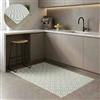 TADI & IMPERIO Tappeto Vinile Alba - Stile Geometrico Grigio - 80 x 140 cm | Taglio semplice per adattarsi a qualsiasi spazio o angolo