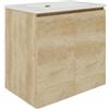 Baikal Mobile da bagno Nara. 70 cm Nature. Include lavabo. Mobile montato. Sospeso 2 ante con chiusura ammortizzata.