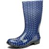 Ladeheid Stivali Pioggia Donna in PVC - Impermeabili, Robusti e Confortevoli, Stivali Gomma Alti Antiscivolo per la Pioggia, Facili da Pulire e Resistenti LA-967